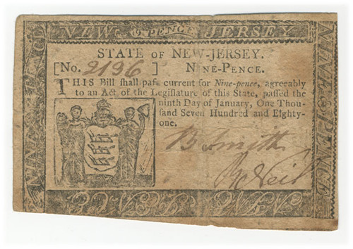 New Jersey Colonial Currency - FR. NJ-193 New Jersey Colonial Currency - FR. NJ-193