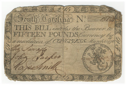South Carolina Colonial Currency - Fr. SC-125