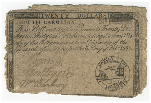 South Carolina Colonial Currency - Fr. SC-143