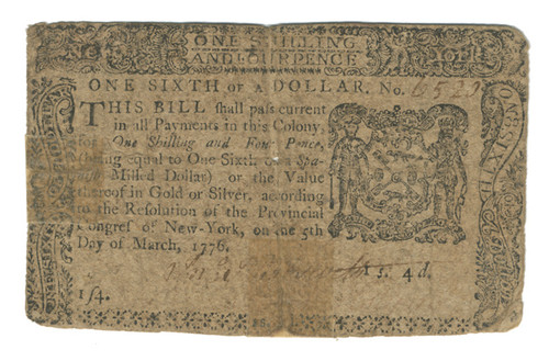 New York Colonial Currency - FR. NY-186 New York Colonial Currency - FR. NY-186