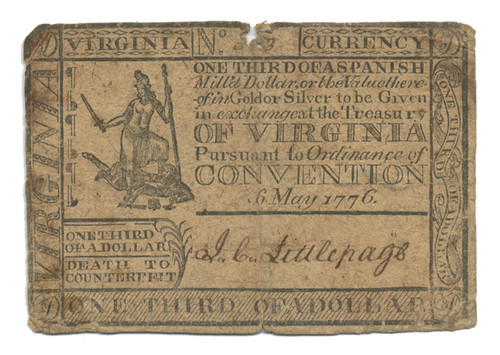 Virginia Colonial Currency - FR. VA-90