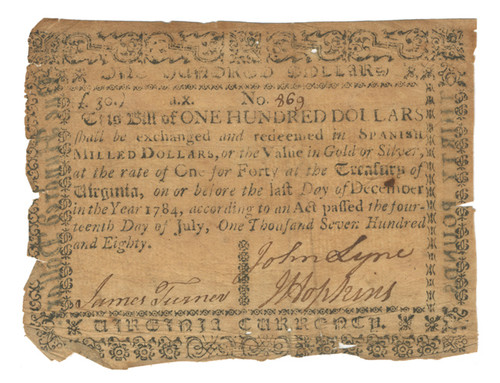 Virginia Colonial Currency - FR. VA-190