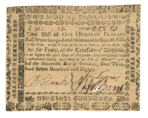 Virginia Colonial Currency - FR. VA-192 Virginia Colonial Currency - FR. VA-192