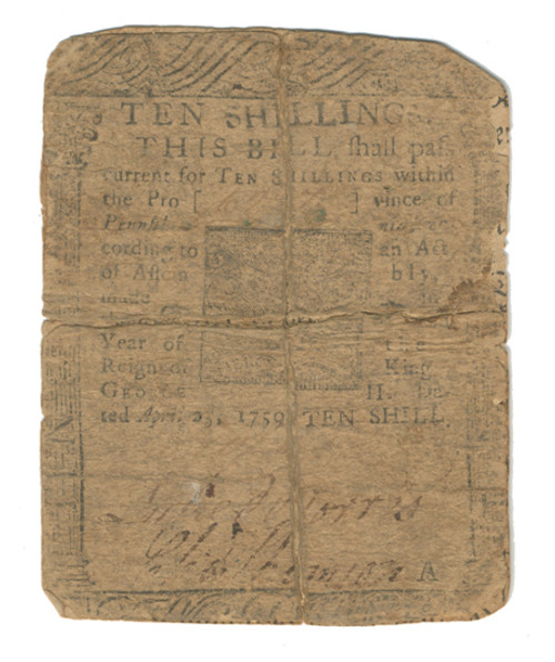 Pennsylvania Colonial Currency - FR. PA-98 Pennsylvania Colonial Currency - FR. PA-98