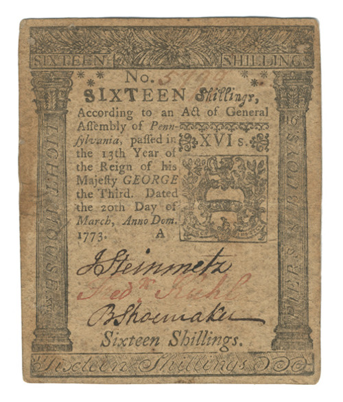 Pennsylvania Colonial Currency - FR. PA-162