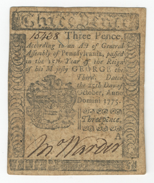 Pennsylvania Colonial Currency - FR. PA-181