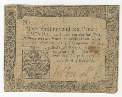 Pennsylvania Colonial Currency - FR. PA-247
