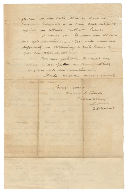 Civil War Letter – 20th Maine Regiment – May 31, 1863 – Capt. Henry L. Patten