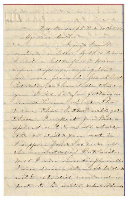 Civil War Patriotic Correspondence with Illustrated “Freedom and Unity” Envelope – West Randolph, Vermont