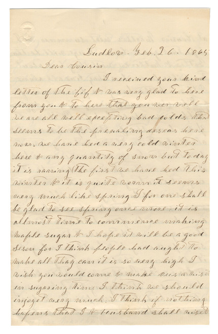 SOLDIER WRITES HOME DURING THE CIVIL WAR