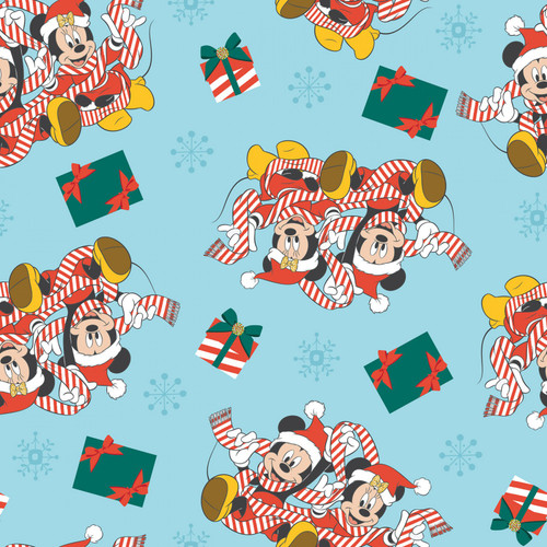 Mickey and Friends Christmas Blue Present Wrap 77334A620715
