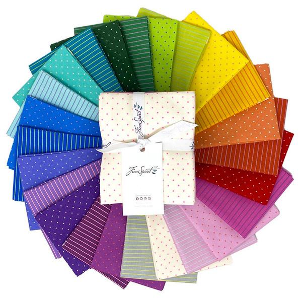 True Colors Tiny Coordinates Fat Quarter Bundle (24 pcs) by Tula Pink FB4FQTP.TINYCOOR