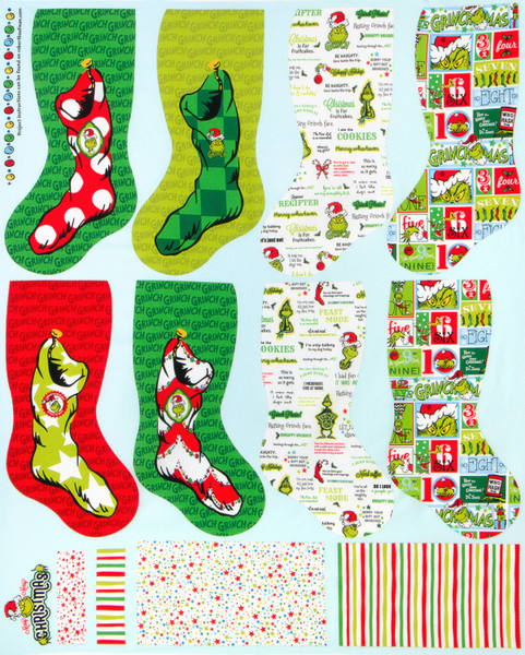 How the Grinch Stole Christmas Stocking Panel ADE20276223