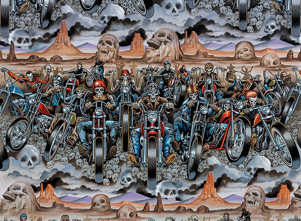 Riders on the Storm in Smoke 8990A woven cotton fabric from ALexander Henry