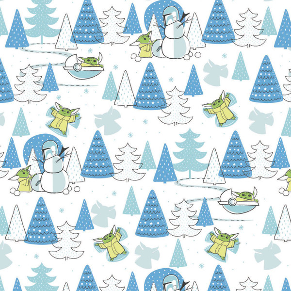 Star Wars The Child Snow Day 73800275-1 woven cotton fabric