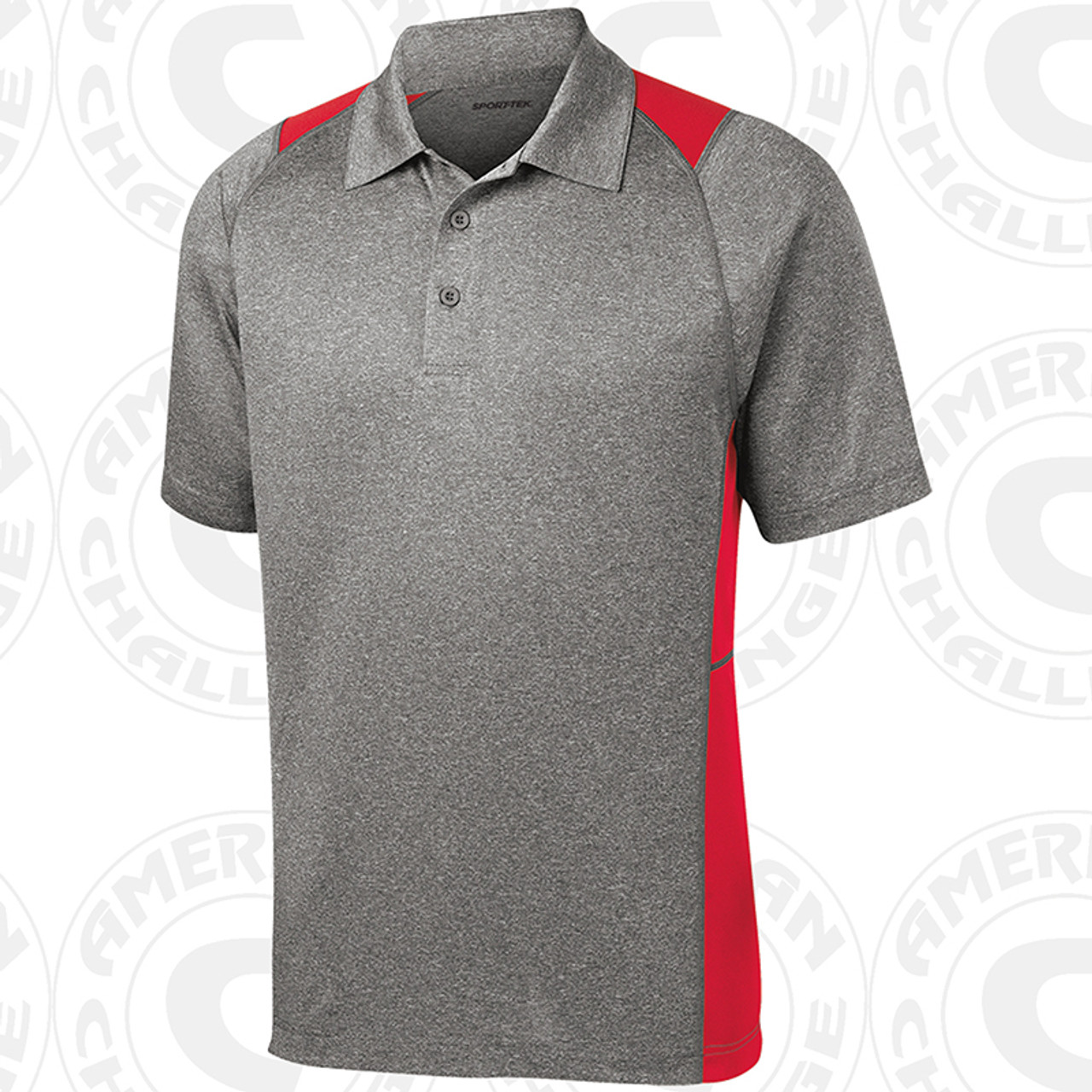 Grey and red polo shirt Clearance