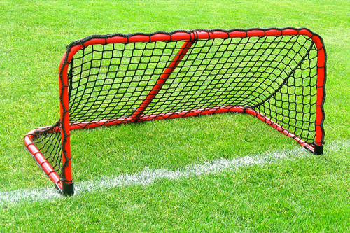 FOLDING ALUMINUM SOCCER GOAL, 6' x 12', PAIR