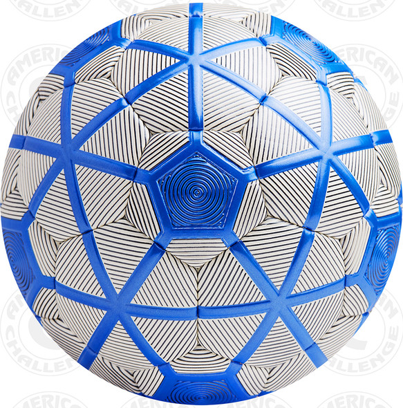 Turin soccer Ball, White/Black-Blue