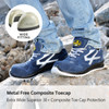 Safetoe Low Ankle Shoes, L-7328, Best Jogger, S1P SRC, Genuine Leather, Size39, Blue