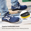 Safetoe Low Ankle Shoes, L-7328, Best Jogger, S1P SRC, Genuine Leather, Size44, Blue
