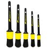 Rhinomotive Specialist Detailing Brushes, R1817, Plastic, Black/Yellow, 5 Pcs/Set