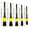 Rhinomotive Specialist Detailing Brushes, R1817, Plastic, Black/Yellow, 5 Pcs/Set