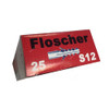 Floscher Fisher Plug, S12, Plastic, 12MM, Grey, 2500 Pcs/Box