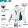 Makita Cordless Fan Jacket, ZDFJ201ZL, 18V, L, White/Blue