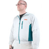 Makita Cordless Fan Jacket, ZDFJ201ZM, 18V, M, White/Blue