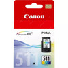 Canon Tri-Color Ink Cartridge, CL-511, 244 Pages, Cyan/Magenta/Yellow