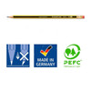 Staedtler Noris Rubber Tip Pencil, 122-HB VE, HB2, 12 Pcs/Pack