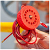 Loto-Lok Kab-O-Lok Cable Lockout Set, CL-KBLK-R2-ST, 2 Mtrs, Red, 3 Pcs/Set