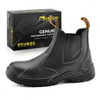 Safetoe Lace-Up Safety Shoes, M-8025, Best Slip-On, S3 SRC, Genuine Leather, Size43, Black