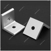 Extrusion Inside Corner Bracket, 4545, 45 Series, 2 Hole, Aluminium, 41 x 45MM, Silver, PK4