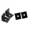 Extrusion Inside Corner Bracket, 4040, 40 Series, 2 Hole, Aluminium, 36 x 40MM, Black, PK4