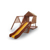 Outdoor Playhouse With Double Swing, Soft Wood