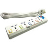 Narken Power Strip, NK-E104-3, 4 Way, 13A, 3 Mtrs