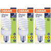 Osram Mini Twist Fluorescent Lamp, Duluxstar, 23W, E27, 2700K, Warm White, 3 Pcs/Pack