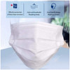 Disposable Face Mask, Non-Woven, 3 Layer, White, 150 Pcs/Pack