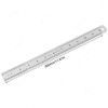 Double Sided Ruler, Stainless Steel, 30CM, Silver