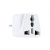 Universal AC Travel Plug Adapter, Polycarbonate, 1 Way, White