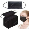 Disposable Face Mask, Non-Woven, 3 Layer, Black, 50 Pcs/Pack