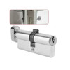 Cylinder Door Lock, Aluminium, 3 Key, 70MM, Silver