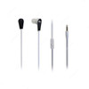 Geepas Stereo In-Ear Earphone With Mic, GEP4715, 3.5MM Jack, 1.2 Mtrs, Black/White