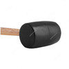 Geepas Rubber Mallet With Wooden Handle, GT59125, Rubber, 16 Oz, Black/Beige