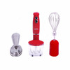 Geepas 3 In 1 Hand Blender, GHB6136, 400W, Silver/Red