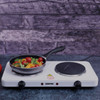 Geepas Electric Hot Plate, GHP32014, 2000W, 2 Burner, White