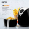 Geepas Digital Air Fryer, GAF37501, 1350W, 3.2 Ltrs, Black