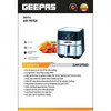 Geepas Digital Air Fryer, GAF37510, 1700W, 5 Ltrs, 200 Deg.C, Black/Silver