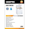 Geepas Chest Freezer, GCF1706WAH, ABS and PC, 115W, -18 Deg.C, 170 Ltrs, Off White